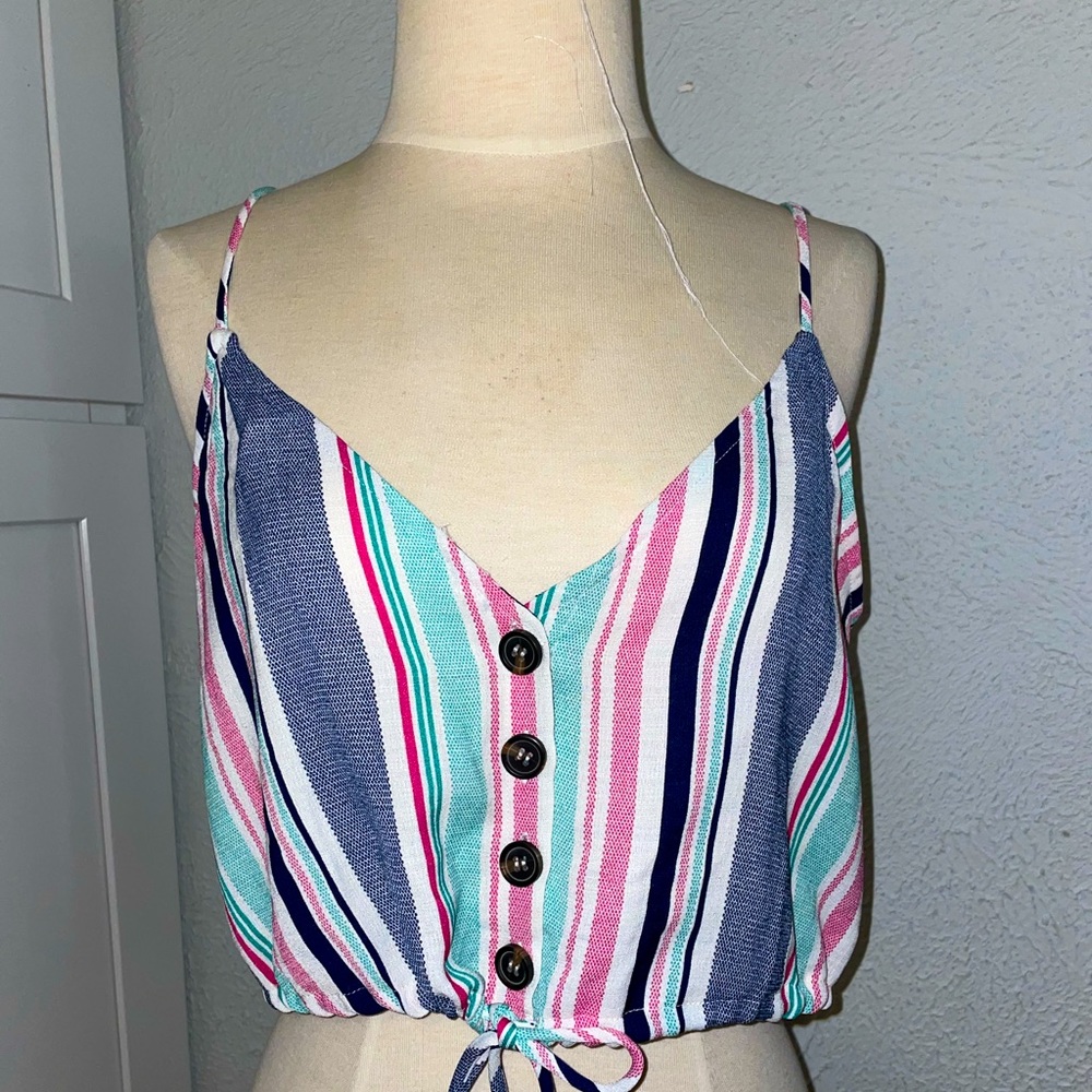 cropped striped top